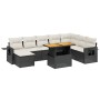 Set de sofás de jardín 8 piezas y cojines ratán sintético negro de , Conjuntos de jardín - Ref: Foro24-3271889, Precio: 529,2...