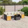 Set de sofás de jardín 8 piezas y cojines ratán sintético negro de , Conjuntos de jardín - Ref: Foro24-3273870, Precio: 509,6...
