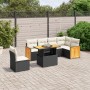 Set de comedor de jardín 7 pzas y cojines ratán sintético negro de , Conjuntos de jardín - Ref: Foro24-3273982, Precio: 433,4...