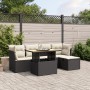 Set de sofás de jardín 6 piezas y cojines ratán sintético negro de , Conjuntos de jardín - Ref: Foro24-3275464, Precio: 366,6...