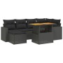 Set de comedor de jardín 7 pzas y cojines ratán sintético negro de , Conjuntos de jardín - Ref: Foro24-3275589, Precio: 482,6...