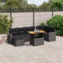 Set de sofás de jardín 8 piezas y cojines ratán sintético negro de , Conjuntos de jardín - Ref: Foro24-3275596, Precio: 535,8...
