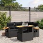 Set de muebles de jardín 5 pzas y cojines ratán sintético negro de , Conjuntos de jardín - Ref: Foro24-3273498, Precio: 387,1...