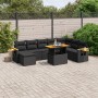 Set de sofás de jardín 8 piezas y cojines ratán sintético negro de , Conjuntos de jardín - Ref: Foro24-3273631, Precio: 542,6...