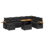 Set de sofás de jardín 8 piezas y cojines ratán sintético negro de , Conjuntos de jardín - Ref: Foro24-3273631, Precio: 542,6...