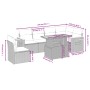 Set de comedor de jardín 7 pzas y cojines ratán sintético negro de , Conjuntos de jardín - Ref: Foro24-3273540, Precio: 498,9...