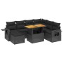 Set de sofás de jardín 8 piezas y cojines ratán sintético negro de , Conjuntos de jardín - Ref: Foro24-3275715, Precio: 540,1...
