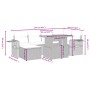 Set de comedor de jardín 7 pzas y cojines ratán sintético negro de , Conjuntos de jardín - Ref: Foro24-3275701, Precio: 486,7...