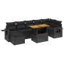 Set de sofás de jardín 8 piezas y cojines ratán sintético negro de , Conjuntos de jardín - Ref: Foro24-3275708, Precio: 540,1...
