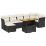 Set de sofás de jardín 8 piezas y cojines ratán sintético negro de , Conjuntos de jardín - Ref: Foro24-3275485, Precio: 472,7...