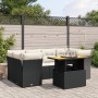 Set de comedor de jardín 7 pzas y cojines ratán sintético negro de , Conjuntos de jardín - Ref: Foro24-3270685, Precio: 447,6...
