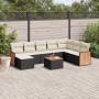 Set de sofás de jardín 8 piezas y cojines ratán sintético negro de , Conjuntos de jardín - Ref: Foro24-3227932, Precio: 471,1...