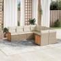 Juego de sofás de jardín con cojines beige 8 pzas ratán PE de , Conjuntos de jardín - Ref: Foro24-3228235, Precio: 520,40 €, ...