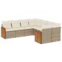 Juego de sofás de jardín con cojines beige 8 pzas ratán PE de , Conjuntos de jardín - Ref: Foro24-3228235, Precio: 520,40 €, ...