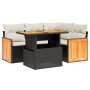 Set de muebles de jardín 5 pzas y cojines ratán sintético negro de , Conjuntos de jardín - Ref: Foro24-3273940, Precio: 348,7...