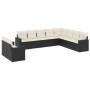 Set de sofás de jardín 10 pzas cojines ratán sintético negro de , Conjuntos de jardín - Ref: Foro24-3219156, Precio: 584,71 €...