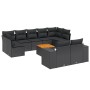 Set de sofás de jardín 10 pzas cojines ratán sintético negro de , Conjuntos de jardín - Ref: Foro24-3257924, Precio: 664,60 €...