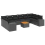Set de sofás de jardín 11 pzas y cojines ratán sintético negro de , Conjuntos de jardín - Ref: Foro24-3257945, Precio: 689,22...