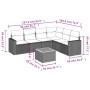 Set de sofás de jardín 7 piezas con cojines ratán PE gris de , Conjuntos de jardín - Ref: Foro24-3256473, Precio: 438,90 €, D...