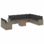Set de sofás de jardín 11 pzas y cojines ratán sintético gris de , Conjuntos de jardín - Ref: Foro24-3256529, Precio: 679,73 ...