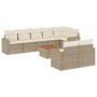 Set de sofás de jardín 9 pzas con cojines ratán sintético beige de , Conjuntos de jardín - Ref: Foro24-3256541, Precio: 653,6...