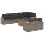 Set de muebles de jardín 9 pzas y cojines ratán sintético gris de , Conjuntos de jardín - Ref: Foro24-3256543, Precio: 611,49...