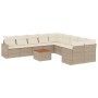 Set de sofás de jardín 11pzas con cojines ratán sintético beige de , Conjuntos de jardín - Ref: Foro24-3256632, Precio: 702,2...