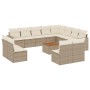 Set sofás de jardín con cojines 13 pzas ratán sintético beige de , Conjuntos de jardín - Ref: Foro24-3256702, Precio: 843,39 ...