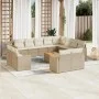 Garden sofa set with cushions 13 pieces beige synthetic rattan by , Garden sets - Ref: Foro24-3256723, Price: 983,29 €, Disco...