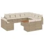 Garden sofa set with cushions 13 pieces beige synthetic rattan by , Garden sets - Ref: Foro24-3256723, Price: 983,29 €, Disco...