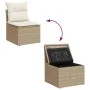 Garden sofa set with cushions 13 pieces beige synthetic rattan by , Garden sets - Ref: Foro24-3256723, Price: 983,29 €, Disco...