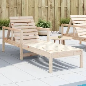 Tumbona de madera maciza de pino 199,5x62x55 cm de , Tumbonas - Ref: Foro24-832538, Precio: 93,59 €, Descuento: %