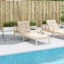 Solid pine wood lounger 199.5x62x55 cm by , Loungers - Ref: Foro24-832538, Price: 93,59 €, Discount: %