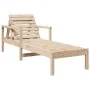 Solid pine wood lounger 199.5x62x55 cm by , Loungers - Ref: Foro24-832538, Price: 93,59 €, Discount: %