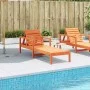 Wax brown solid pine wood lounger 199.5x62x55 cm by , Loungers - Ref: Foro24-844642, Price: 100,47 €, Discount: %