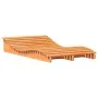 Wax brown solid pine wood lounger 205x110x31.5 cm by , Loungers - Ref: Foro24-844654, Price: 132,29 €, Discount: %