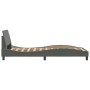 Estructura de cama con cabecero de tela gris oscuro 100x200 cm de , Camas y somieres - Ref: Foro24-373126, Precio: 97,22 €, D...
