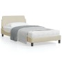 Estructura de cama con cabecero de tela color crema 100x200 cm de , Camas y somieres - Ref: Foro24-373130, Precio: 115,69 €, ...