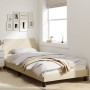 Estructura de cama con cabecero de tela color crema 100x200 cm de , Camas y somieres - Ref: Foro24-373130, Precio: 115,69 €, ...