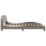Estructura de cama con cabecero de tela gris taupe 180x200 cm de , Camas y somieres - Ref: Foro24-373229, Precio: 158,68 €, D...