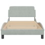 Estructura de cama con cabecero terciopelo gris claro 100x200cm de , Camas y somieres - Ref: Foro24-373132, Precio: 110,62 €,...