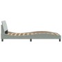 Estructura de cama con cabecero terciopelo gris claro 100x200cm de , Camas y somieres - Ref: Foro24-373132, Precio: 110,62 €,...
