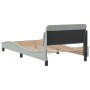 Estructura de cama con cabecero terciopelo gris claro 100x200cm de , Camas y somieres - Ref: Foro24-373132, Precio: 110,62 €,...