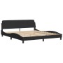 Estructura de cama con cabecero de terciopelo negro 180x200 cm de , Camas y somieres - Ref: Foro24-373234, Precio: 195,87 €, ...