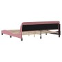 Estructura de cama con cabecero de terciopelo rosa 200x200 cm de , Camas y somieres - Ref: Foro24-373257, Precio: 163,63 €, D...