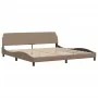 Cappuccino synthetic leather headboard bed frame 200x200cm by , Beds and slatted bases - Ref: Foro24-373262, Price: 158,91 €,...