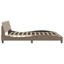 Cappuccino synthetic leather headboard bed frame 200x200cm by , Beds and slatted bases - Ref: Foro24-373262, Price: 158,91 €,...