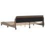 Estructura de cama cabecero cuero sintético capuchino 200x200cm de , Camas y somieres - Ref: Foro24-373262, Precio: 161,45 €,...