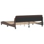 Estructura de cama cabecero cuero sintético marrón 200x200 cm de , Camas y somieres - Ref: Foro24-373260, Precio: 161,63 €, D...