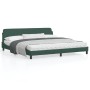 Estructura cama con cabecero terciopelo verde oscuro 200x200 cm de , Camas y somieres - Ref: Foro24-373255, Precio: 160,08 €,...